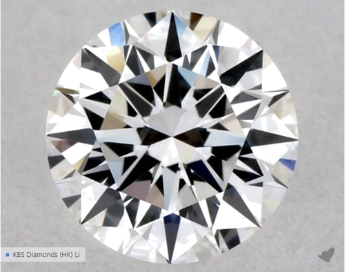0.53 carat D-VS1 Excellent cut Natūralus Round Deimantas (1)