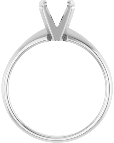 14K White 4.5 x 4.5 mm Square Solitaire Engagement Ring Mounting (2)