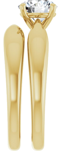 Sužadėtuvių Žiedas „Solitaire“ 585 Geltonojo Aukso Round 6.5mm (9)