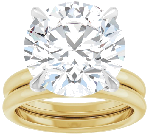 Sužadėtuvių Žiedas „Claw-Prong Solitaire“ 14k yellow/white gold Round 13mm (8)
