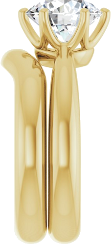 Sužadėtuvių Žiedas „Solitaire Crown-Inspired“ 14k yellow gold Round 8.2mm (9)