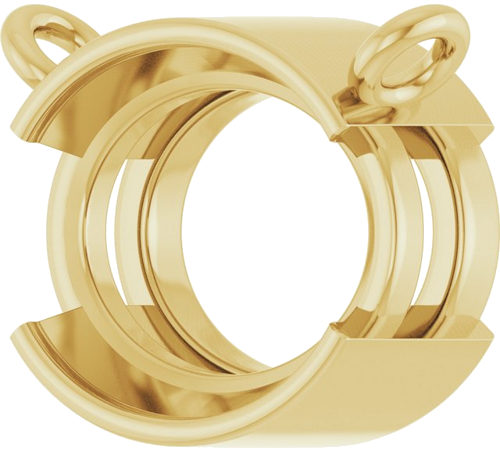 Pakabukas „Half-Bezel Solitaire“ 14k yellow gold Oval 9mm x 7mm (2)