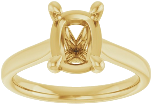 Sužadėtuvių Žiedas „Claw-Prong Solitaire“ 14k yellow gold Elongated Cushion 9mm x 7mm (3)