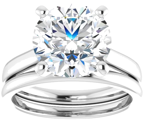 Sužadėtuvių Žiedas „Solitaire“ 950 Platinos Round 10mm (8)