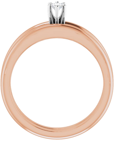 Sužadėtuvių Žiedas 14k rose/white gold Marquise 5mm x 3mm (7)