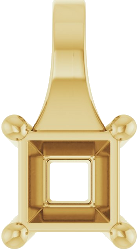 Pakabukas „Solitaire“ 14k yellow gold Square 3mm (1)