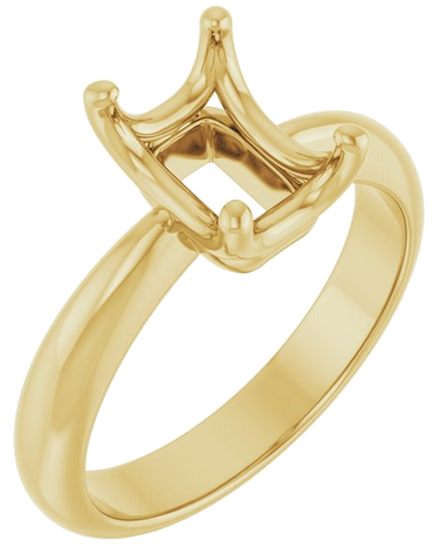 Sužadėtuvių Žiedas „Solitaire Crown-Inspired“ 14k yellow gold Emerald 8mm x 6mm (1)