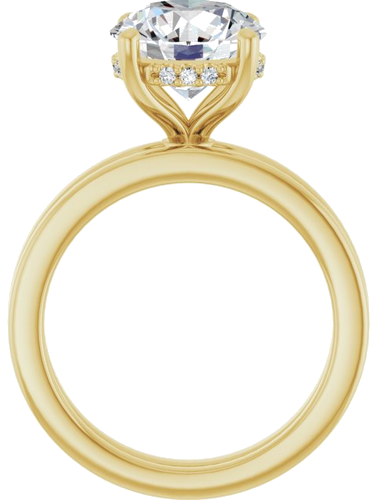 Sužadėtuvių Žiedas „Hidden Halo-Style“ 14k yellow gold Round 9.4mm (7)