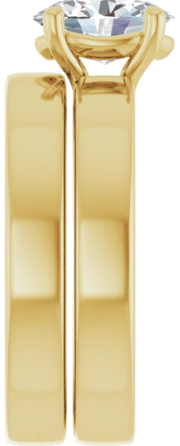 14K Yellow 8x6 mm Oval Solitaire Engagement Ring Mounting (9)