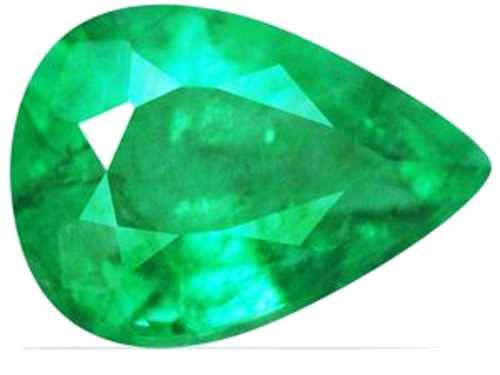 0.68 carat GREEN Pear Smaragdas (1)