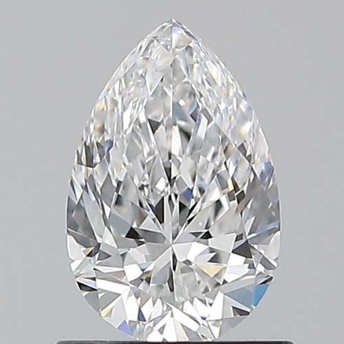 0.9 carat D-VVS2 Natūralus Pear Deimantas (1)