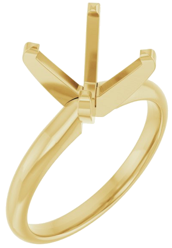 Sužadėtuvių Žiedas „Solitaire“ 14k yellow gold Round 9.5mm (1)