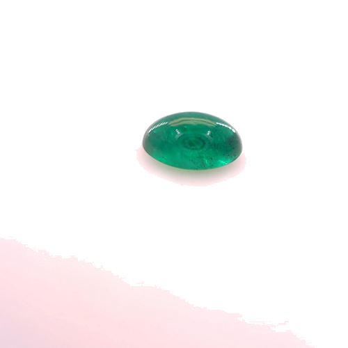0.54 carat GREEN CABOCHON cut Oval Smaragdas (1)