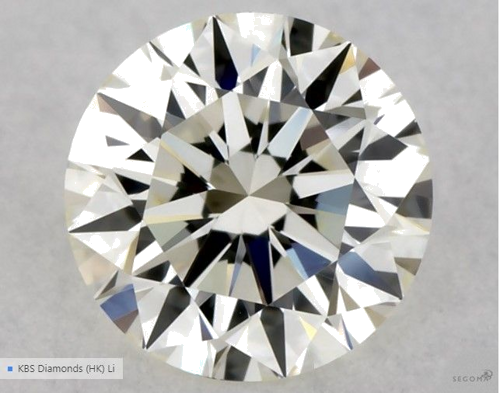 0.54 carat K-VVS1 Excellent cut Natūralus Round Deimantas (1)