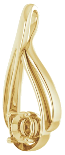 Pakabukas „Solitaire“ 417 Geltonojo Aukso Round 5.2mm (2)