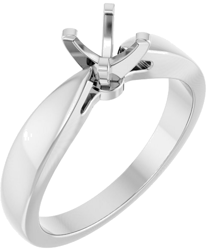 Sužadėtuvių Žiedas „Claw-Prong Solitaire“ 14k white gold Round 5.2mm (1)