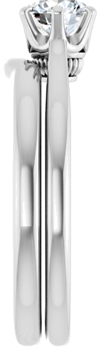 14K White 5.2 mm Round Engagement Ring Mounting (9)