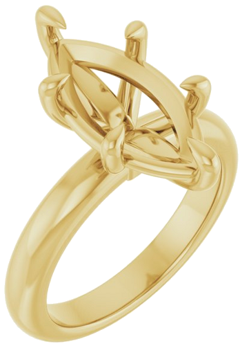 Sužadėtuvių Žiedas „Claw-Prong“ 14k yellow gold Marquise 16mm x 8mm (1)