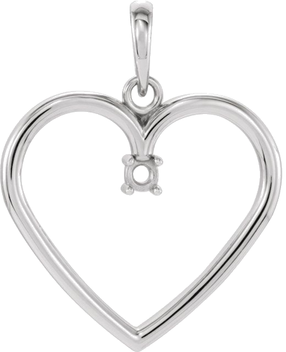 Pakabukas „Heart“ 925 Sidabro Round 2.2mm (1)