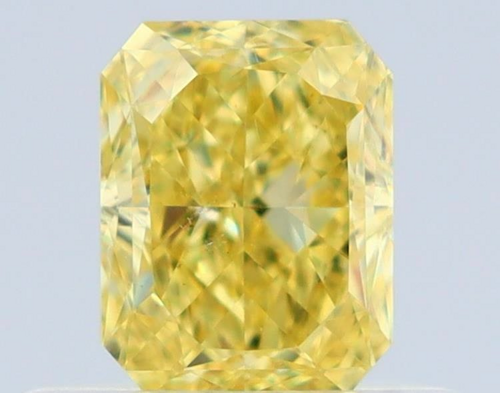 0.5 carat Fancy Intense Yellow-VS2 Natūralus Radiant Deimantas (1)