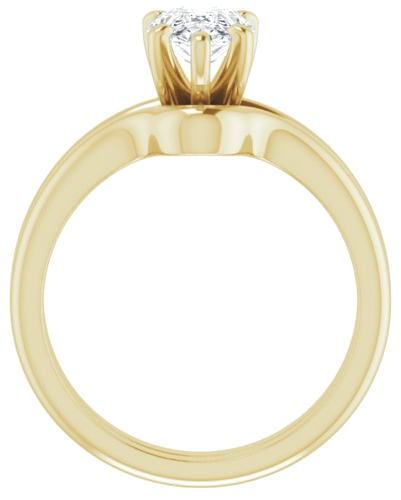 14K Yellow  9x6 mm Pear Solitaire Engagement Ring Mounting (7)