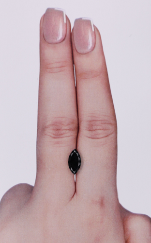 1.14 carat Fancy Black-VVS2 Natūralus Marquise Deimantas (1)