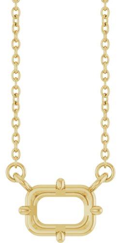 Pakabukas „Claw-Prong Solitaire“ 14k yellow gold Emerald 7mm x 5mm (1)