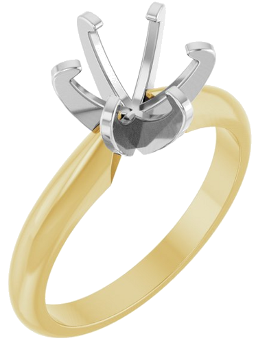 Sužadėtuvių Žiedas „Heavyweight Solitaire“ 14k yellow/white gold Round 7.5mm (1)