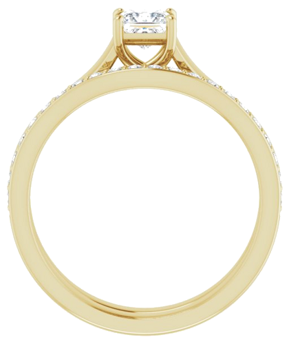 Sužadėtuvių Žiedas „Solitaire“ 585 Geltonojo Aukso Square 4mm (7)