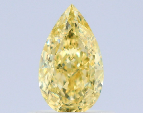 0.66 carat Fancy Intense Yellow-VS2 Natūralus Pear Deimantas (1)