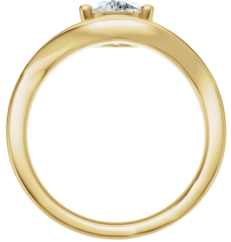 Sužadėtuvių Žiedas „Solitaire Asymmetric“ 14k yellow gold Pear 9mm x 6mm (2)