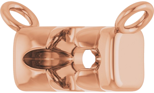 Pakabukas „French-Set Family Bar“ 10k rose gold Round 3mm (2)