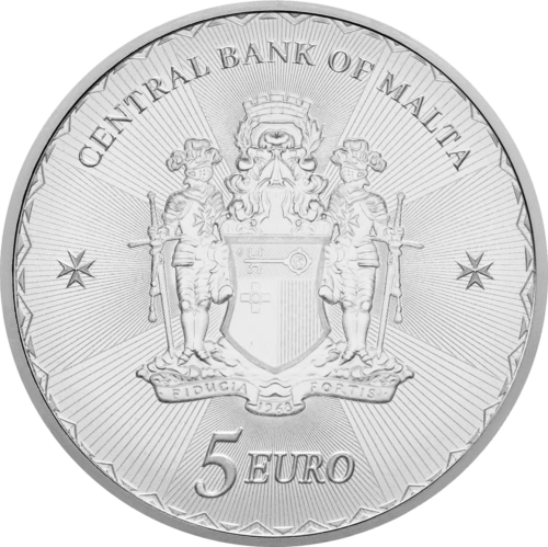 1 oz Maltas krusts Malta sudraba monēta (Dažādi gadi) (2)