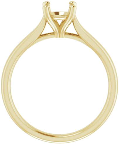 Sužadėtuvių Žiedas „Solitaire“ 585 Geltonojo Aukso Round 6mm (2)