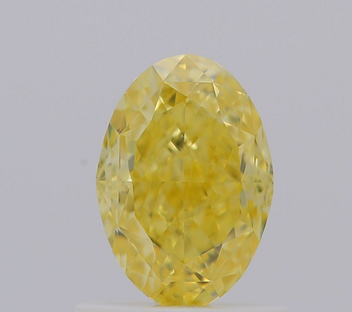1.01 carat Fancy Vivid Yellow-VS1 Natūralus Oval Deimantas (1)