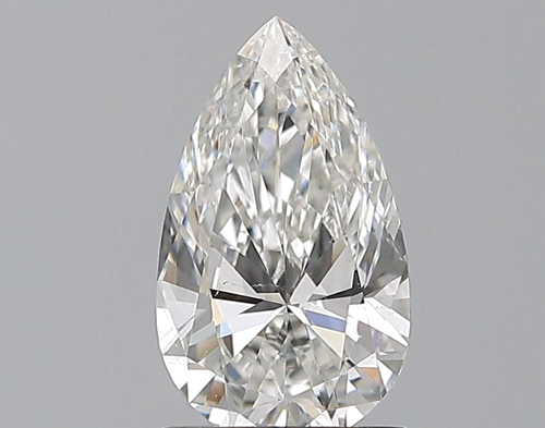 1.0 carat F-SI1 Natūralus Pear Deimantas (1)