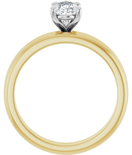 Sužadėtuvių Žiedas „Claw-Prong“ 14k yellow/white gold Pear 8mm x 5mm (7)