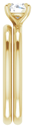 14K Yellow  5.5 mm Round Solitaire Engagement Ring Mounting (9)