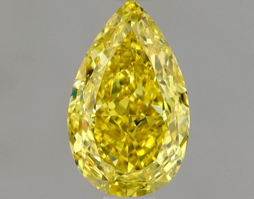 0.82 carat Fancy Vivid Yellow-VS2 Natūralus Pear Deimantas (1)