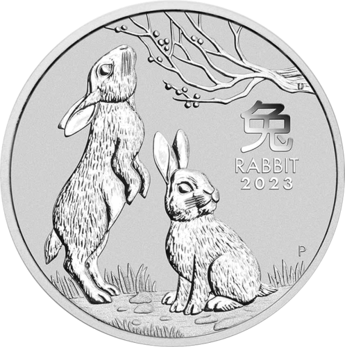 1 oz Kiškio metai 2023 (Lunar III) Australija sidabrinė moneta (1)