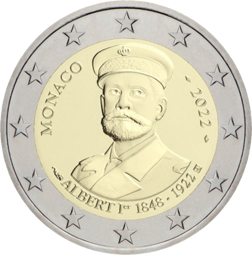 2022 Monako Alberts I 2 eiro Proof monēta kastītē (2)