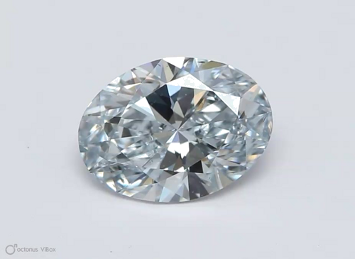 0.5 carat Very Light Blue-VS2 Natūralus Oval Deimantas (1)