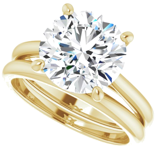 Sužadėtuvių Žiedas „Solitaire“ 14k yellow gold Round 10mm (10)