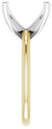 Sužadėtuvių Žiedas „Solitaire“ 585 Baltojo Ir Geltonojo Aukso Oval 14mm x 10mm (4)