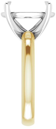 14K Yellow White 14x10 mm Oval Solitaire Engagement Ring Mounting (4)