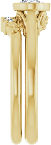Sužadėtuvių Žiedas „Bezel-Set“ 14k yellow gold Oval 7mm x 5mm (9)