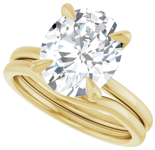 Sužadėtuvių Žiedas 14k yellow gold Oval 11mm x 9mm (10)