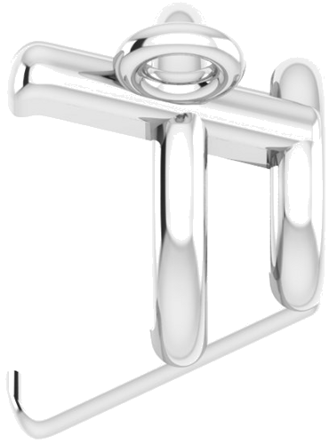 14K White 6.5 mm Round 3-Prong Necklace Center (3)