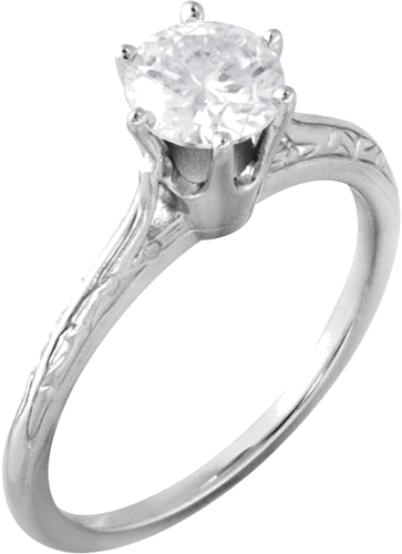 Sužadėtuvių Žiedas „Solitaire“ 925 Sidabro Round 5.8mm (3)
