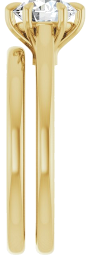 Sužadėtuvių Žiedas „Claw-Pong“ 14k yellow gold Round 6.5mm (9)